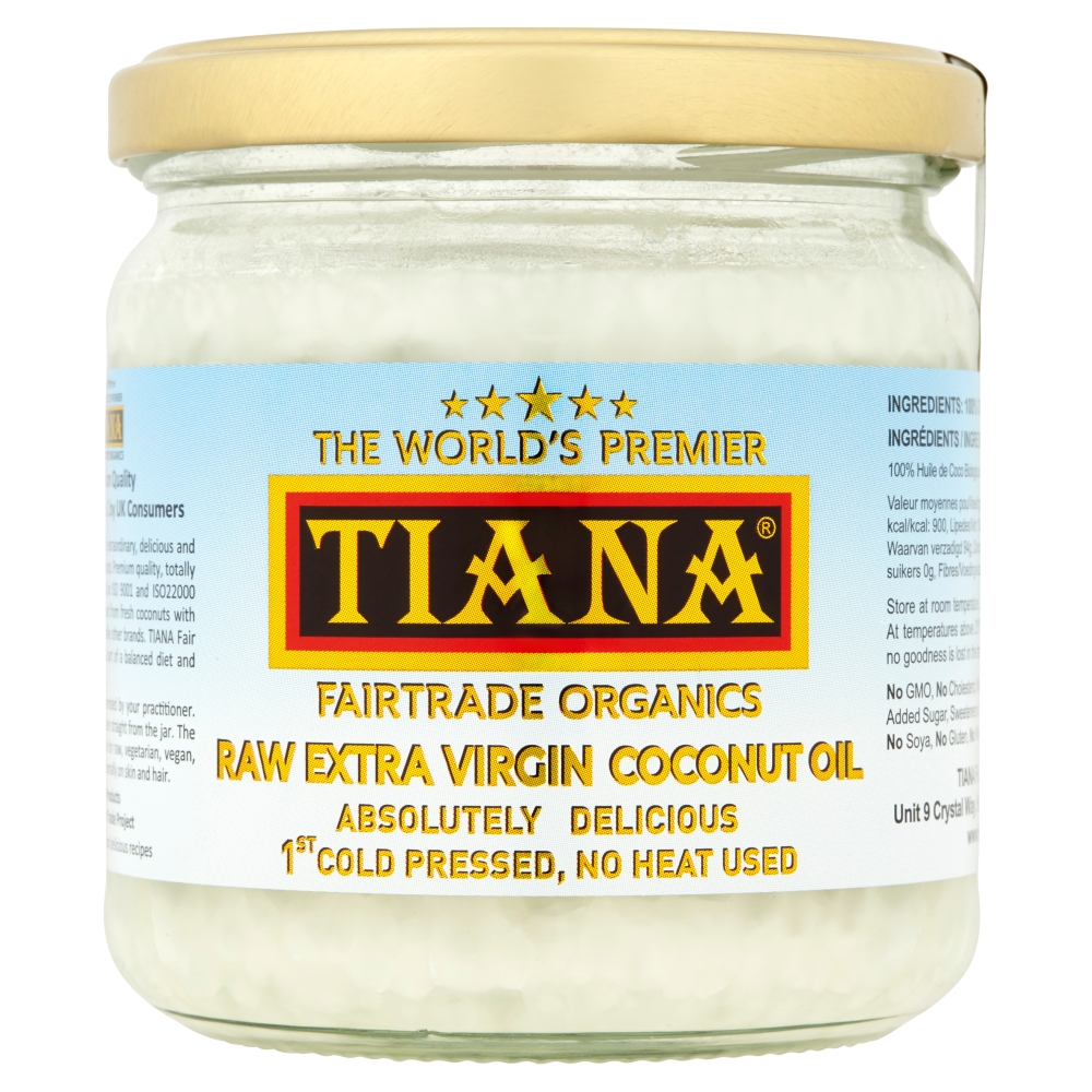 TIANA Fairtrade Organic Raw Extra Virgin Coconut Oil, UK No.1, 350ml