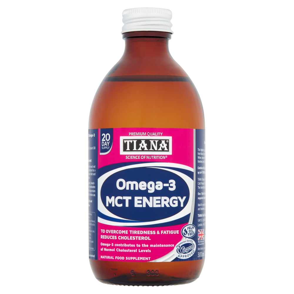 TIANA Organic Omega 3 MCT Oil Energy, Reduces Cholesterol 300ml