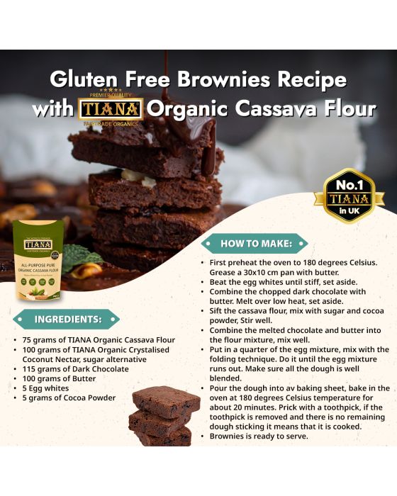 Brownies recipe with TIANA Cassava Flour