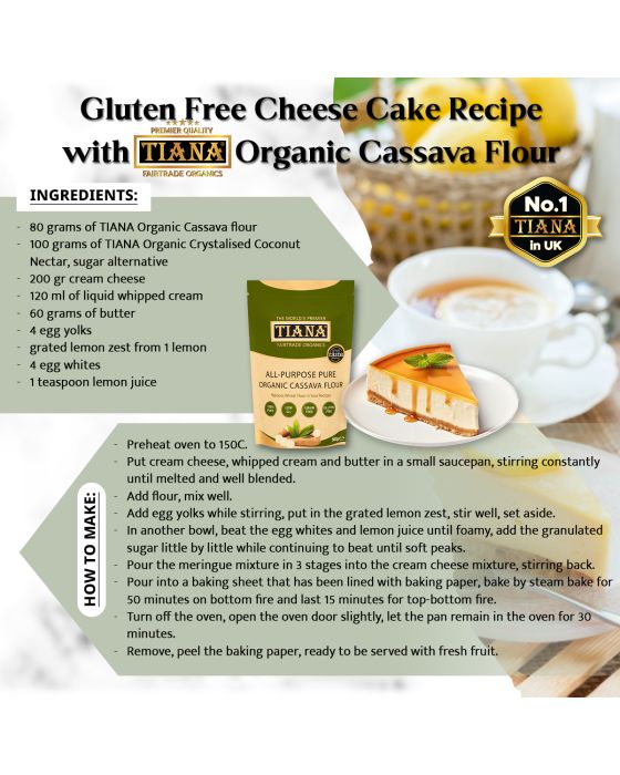 Cheese Cake recipe with TIANA Cassava Flour