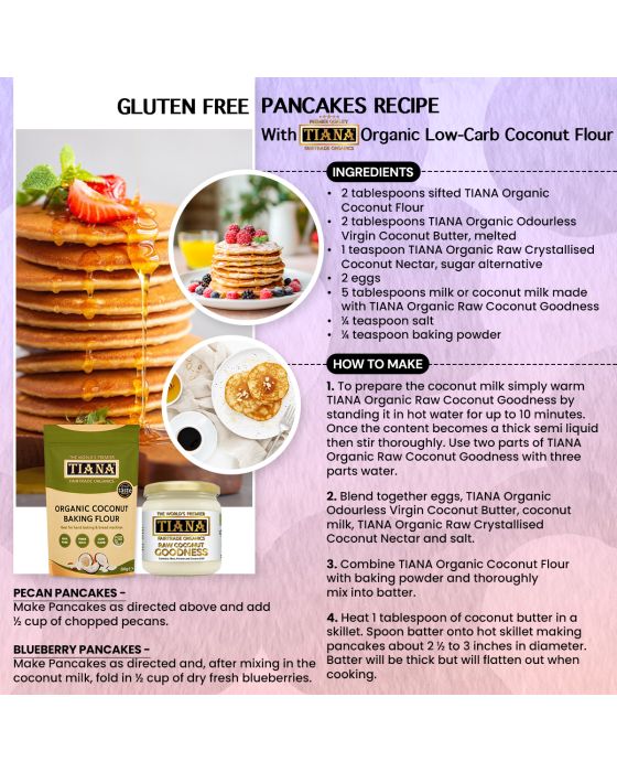 Pancakes Recipe with TIANA Organic Coconut Flour