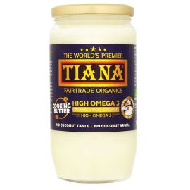 TIANA Fairtrade Organic Omega-3 Virgin Coconut Odourless Butter, 750ml