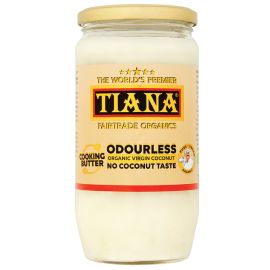 TIANA Fairtrade Organic Virgin Coconut Odourless Cooking Butter, 750ml