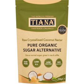 TIANA Fairtrade Organic Raw Crystallised Coconut Nectar, Sugar Alternative