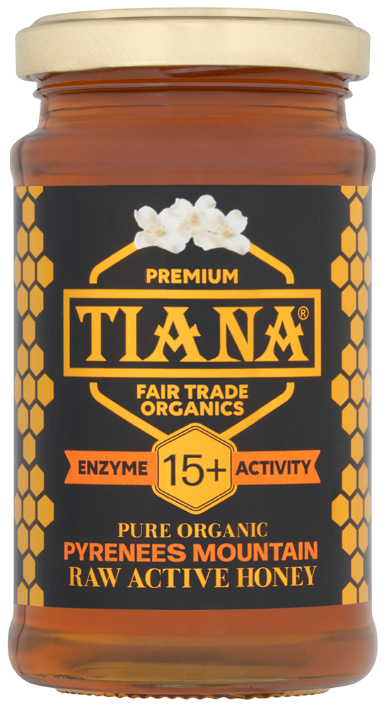 TIANA Pure Organic Raw Active Pyrenees Mountain Honey 15+