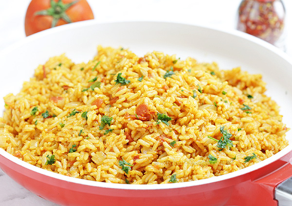 Tiana Fairtrade Organics Tomato Rice Recipe